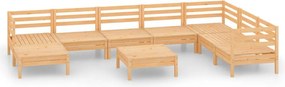 vidaXL Set mobilier de grădină, 9 piese, lemn masiv de pin