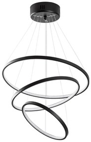 Lustră neagră LED ø 50 cm Simit – Opviq lights