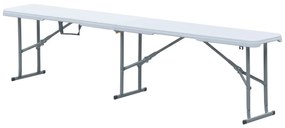 Autronic Bancă de grădină, metal, plastic, alb,AZ-K 1001 WT