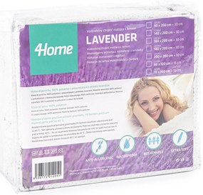4Home Lavender Protector impermeabil pentru salteacu tiv, 160 x 200 cm + 30 cm, 160 x 200 cm