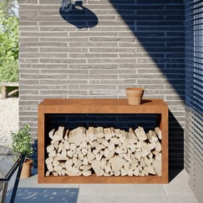 vidaXL Suport pentru lemne de foc 100x40x60 cm Oțel pentru intemperii