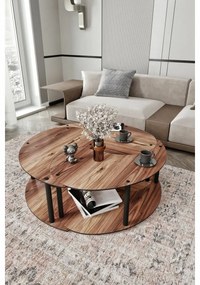 Set de măsuțe de cafea Yin Yang Walnut, 3buc.