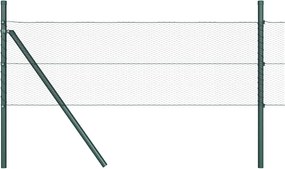 vidaXL Stâlp de gard. Gri 100 x 0,5 m (plasă de 13 mm) Oțel și PVC