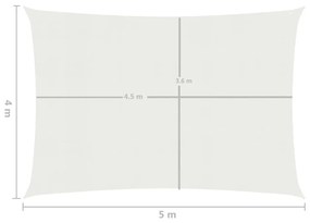 Panza parasolar, alb, 4 x 5 m, HDPE, 160 g m   Alb, 5 x 4 m