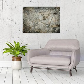 Tablou pe sticlă - Curgerea timpului (70x50 cm)