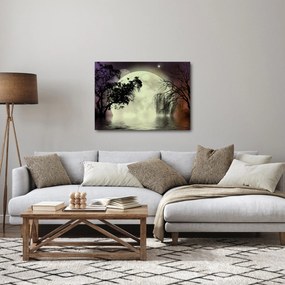 Tablou - Lună plină deasupra apei (70x50 cm)