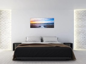 Tablou - Lac înghețat, Ełk, Mazury, Polonia (120x50 cm)