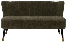 Canapea verde cu tapițerie din chenille 134 cm Glam – Ixia