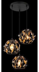 Lustră pe cablu Globo 15759-3HR MIKA 3xE27/40W/230V d. 41 cm
