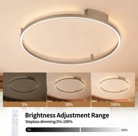 Brilagi - Corp de iluminat LED dimabil PORTOFINO LED/60W/230V Ø 80 cm bej + telecomandă