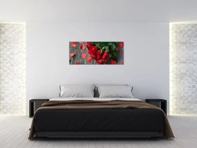 Tablou cu trandafiri (120x50 cm)
