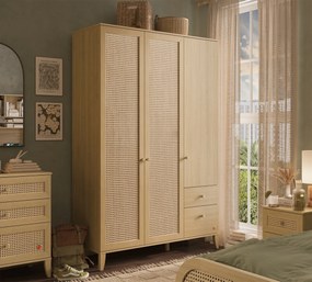 Dulap cu 3 usi pentru copii si adolescenti, 137x210x52 cm, Colectia Loof NEW