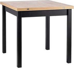 Masa extensibila FLIP, stejar artisan/negru, PAL laminat, 80/160x80x78