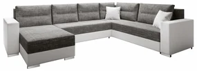 Set Canapea Universala Stila 314 cm alba si gri maro
