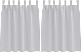 vidaXL Perdele Opaque cu Inel 2 pcs Gri deschis 140 x 140 cm Poliester