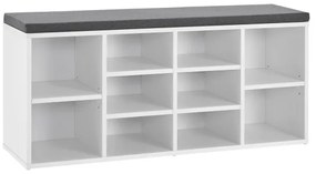 Jusky Banca pantofi 104x30x48 cm - alba