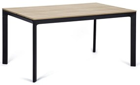 Set mobilier de grădină pentru 4 persoane cu scaune negre Joanna și masă Thor, 147 x 90 cm