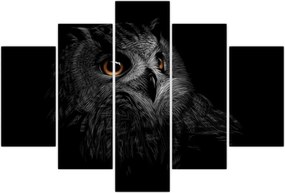 Tablou - Bufniță, ilustrație (150x105 cm)