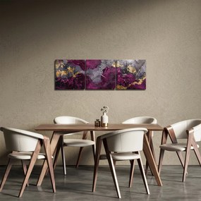 Tablou - Texturizarea abstracției (cu ceas) (90x30 cm)