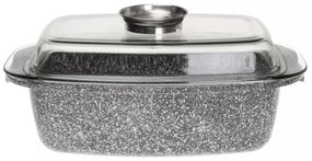 Tava de copt cu capac 4,5L Klausberg KB7365, antiaderenta, invelis marmorat