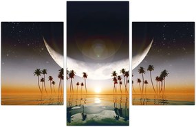 Tablou- Luna deasupra palmierilor (90x60 cm)