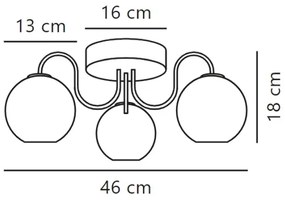 Lustră aplicată Nordlux FRANCA 3xE14/40W/230V