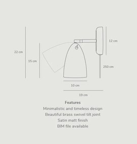 Aplica moderna design minimalist Nexus alb 2020601001 DFTP