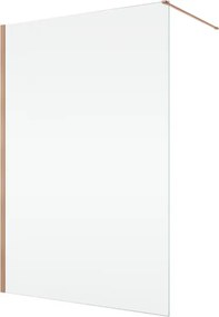 Paravan dus sticla walk-in 100x200 cm cupru periat, sticla 8 mm, Ronal Easy D40 1000x2000 mm, Cupru periat