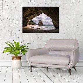 Tablou pe sticlă din peșteră, Noua Zeelanda (70x50 cm)