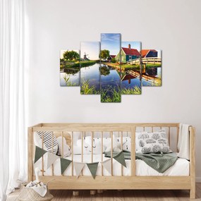 Tablou cu mori din Olanda (150x105 cm)