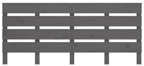 Cadru de pat Double 4FT6, gri, 135x190 cm, lemn masiv de pin Gri, 135 x 190 cm