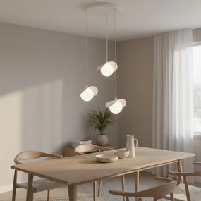 Lustră suspendată pe cablu RITUAL 3xG9/8W/230V albă