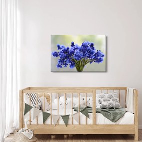 Tablou buchet cu flori albastre (90x60 cm)