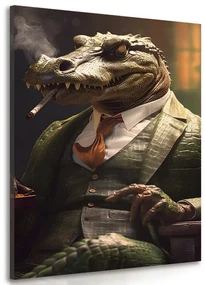 Tablou animal gangster crocodil