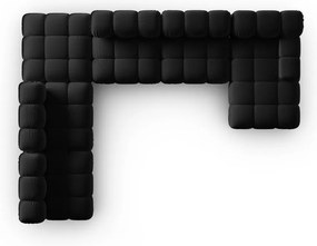 Canapea neagră cu tapițerie din catifea 379 cm Bellis – Micadoni Home