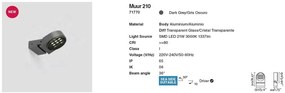 Proiector LED de exterior IP65 MUUR 210