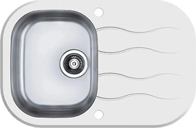 Chiuveta inox Alveus Wave 20 inox - alb 76x50 cm