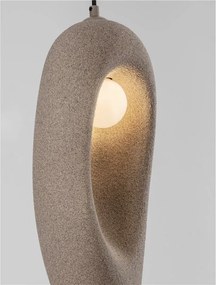 Pendul design modern, Stone Brown, TEMPUS, 18x48cm