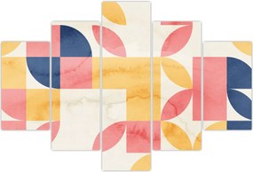 Tablou - Abstracție cu modele retro (150x105 cm)