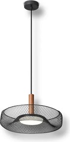 Osram - Lustră LED suspendată pe cablu DECOR MESH LED/18,5W/230V Ø 40 cm negru/lemn de cauciuc