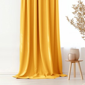 Goldea draperie decorativă rongo - galbenă 140x145 cm