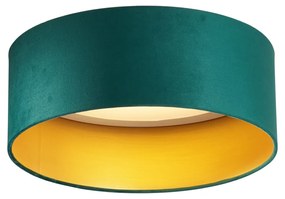 Plafonieră modernă verde catifea 40cm incl. LED cu 3 trepte de intensitate luminoasă - Sue