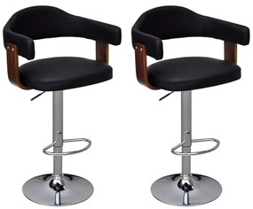 vidaXL Scaune de bar, 2 buc., lemn curbat
