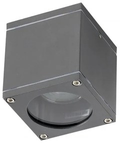 Aplica moderna exterior cu iluminat ambiental IP54 JOE SQUARE gri inchis ZZ AZ3323