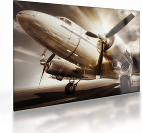 Tablou pe sticlă - Avion (70x50 cm)