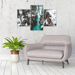 Tablou - râul de munte iarna (90x60 cm)