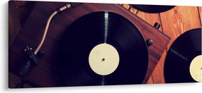 Tablou - Discuri de gramafon (120x50 cm)