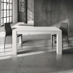MASA FAVOLA - EXTENSIBILA FINISAJ STEJAR PERIAT - ALB PATINAT - 180 cm / 90 cm / 77 cm