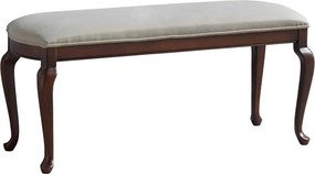 Băncuță lemn masiv nuc Ambra, 120 × 52 × 80 cm