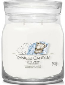 Lumânare parfumată medie Yankee Candle SignatureSoft Blanket, 368 g, M